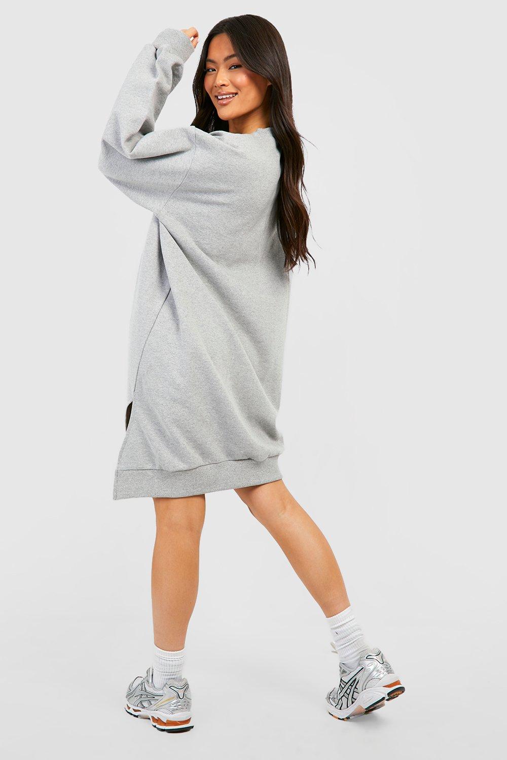 Grey sweatshirt shop dress womens